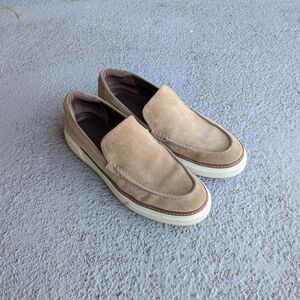Allen Edmonds Men's Suede Slip-On Sneaker Loafers in Tan